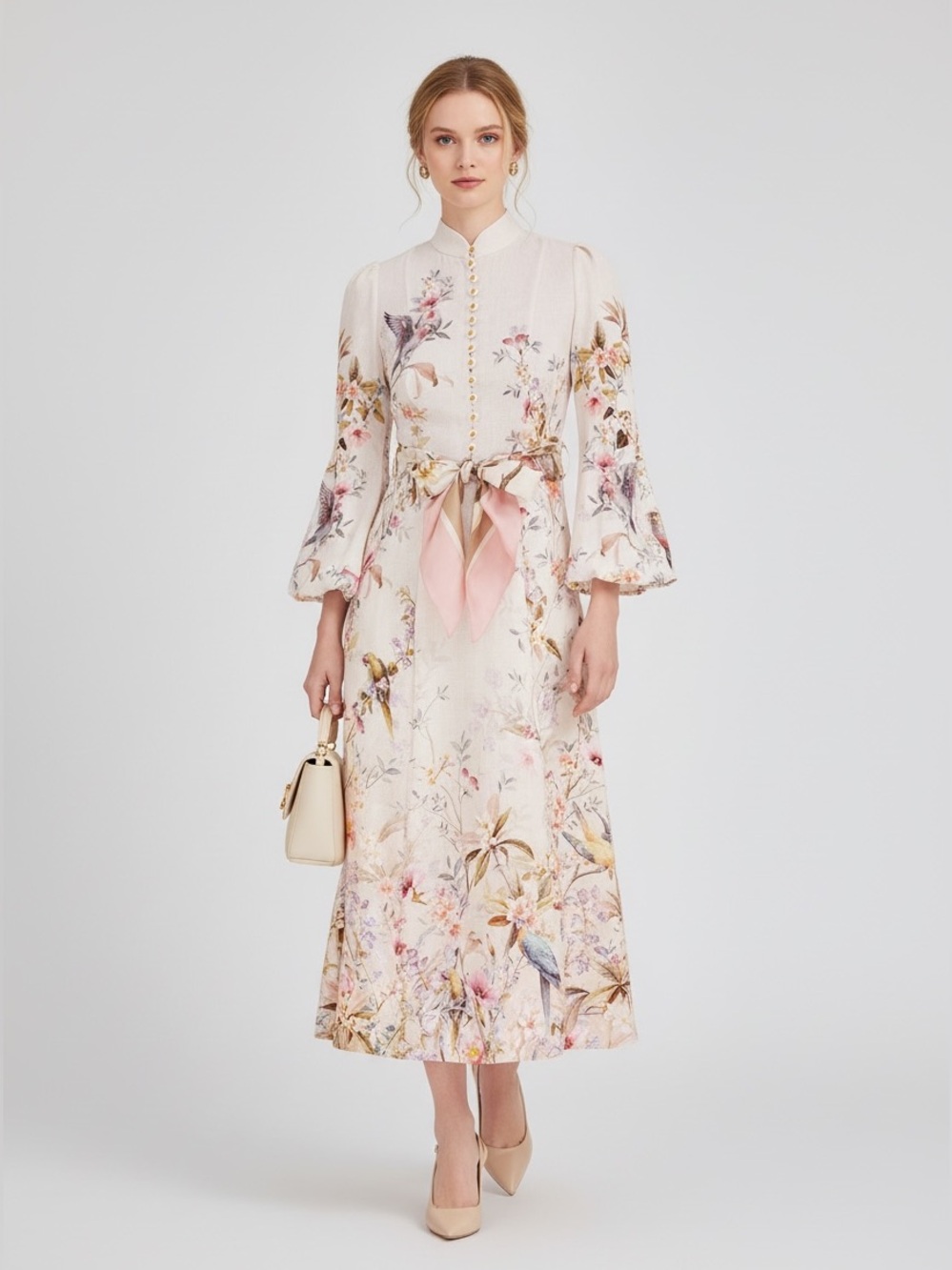 Zimmerman Rebellion Button Midi Dress Size0